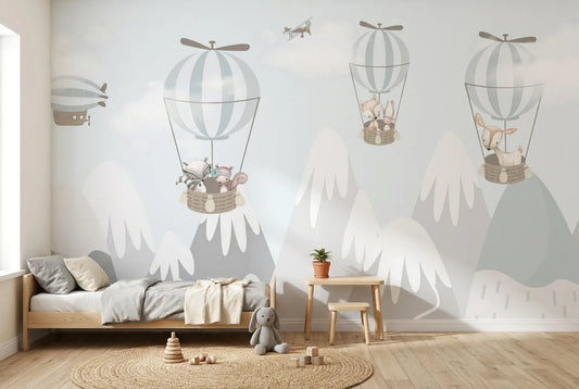 Papel tapiz Aconcagua instalado en una habitación infantil