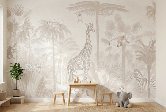 Papel tapiz Arrisueño instalado en una habitación infantil