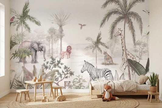 Papel tapiz Chad instalado en una habitación infantil
