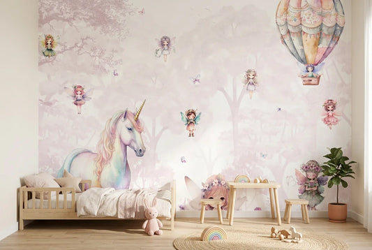Papel tapiz Charmed instalado en una habitación infantil