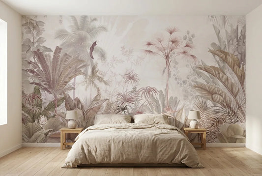 Papel tapiz Filipinas instalado en un dormitorio sereno