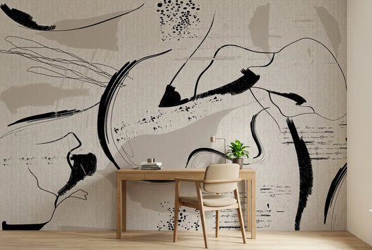 Papel tapiz Pencils instalado en un espacio de trabajo en casa