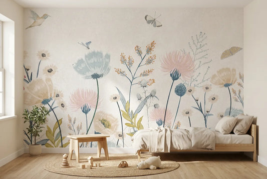 Papel tapiz Soledad instalado en una habitación infantil