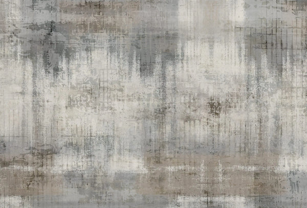 Papel tapiz texturado abstracto con tonalidades gris, beige y blanco de estilo moderno y elegante.