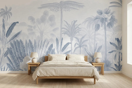 Papel tapiz Beirut instalado en un dormitorio sereno