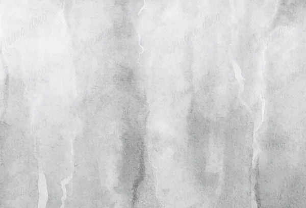 Papel tapiz con suave textura difuminada estilo acuarela en tonos gris perla y blanco.