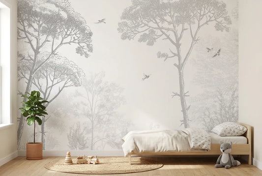 Papel tapiz Canadian instalado en una habitación infantil