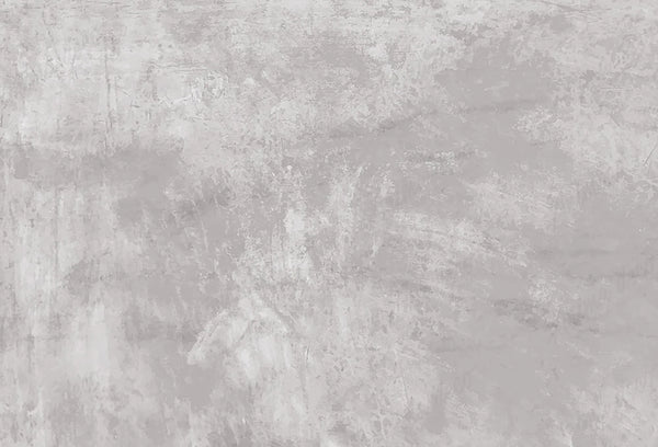 Papel tapiz con textura de concreto pulido en tonos gris claro y blanco, ideal para un estilo industrial.