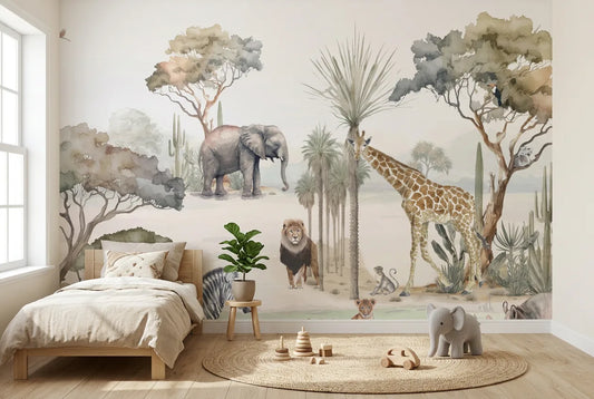 Papel tapiz Manila instalado en una habitación infantil