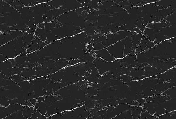 Papel tapiz con textura de mármol negro y vetas blancas finas para decoración de paredes elegantes.