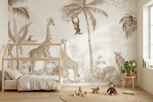 Papel tapiz Muna instalado en una habitación infantil
