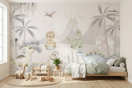 Papel tapiz Nueva Era instalado en una habitación infantil