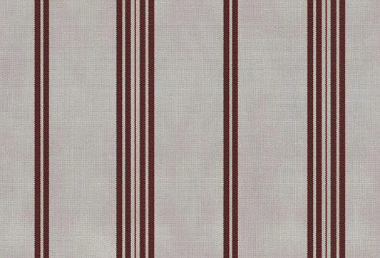Papel tapiz con patrón de rayas verticales color bordó y vino sobre fondo beige texturizado estilo lino.