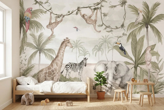 Papel tapiz Ronda instalado en una habitación infantil