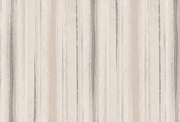 Papel tapiz Routelie Light con diseño de líneas verticales en tonos beige, crema y topo