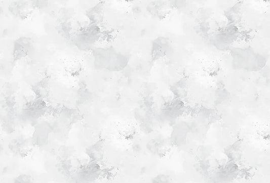 Papel tapiz con textura de esponja y acuarela en tonos blanco y gris claro para pared minimalista.
