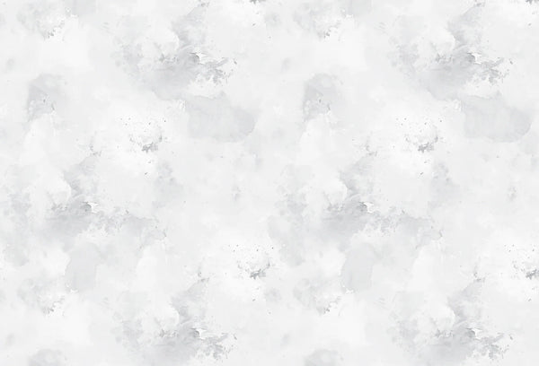Papel tapiz con textura de esponja y acuarela en tonos blanco y gris claro para pared minimalista.