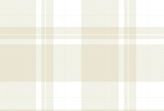 Papel tapiz de patrón tartán clásico con líneas diagonales en tonos crema, beige suave y blanco marfil.