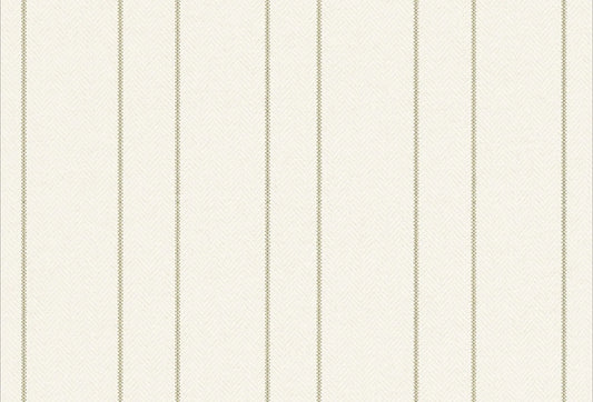 Papel tapiz con patrón de líneas verticales delgadas en tono sepia y verde oliva suave sobre fondo crema texturizado.
