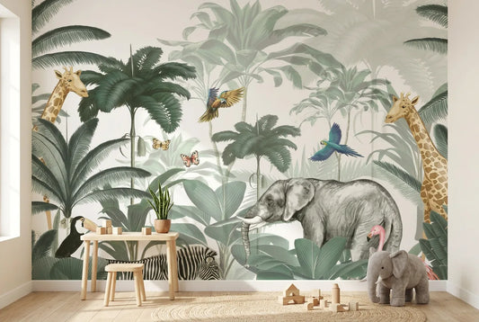 Papel tapiz Zimbabwe instalado en una habitación infantil